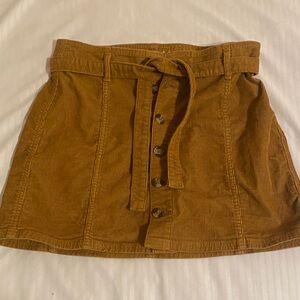 American Eagle Outfitters Tan Corduroy Mini Skirt